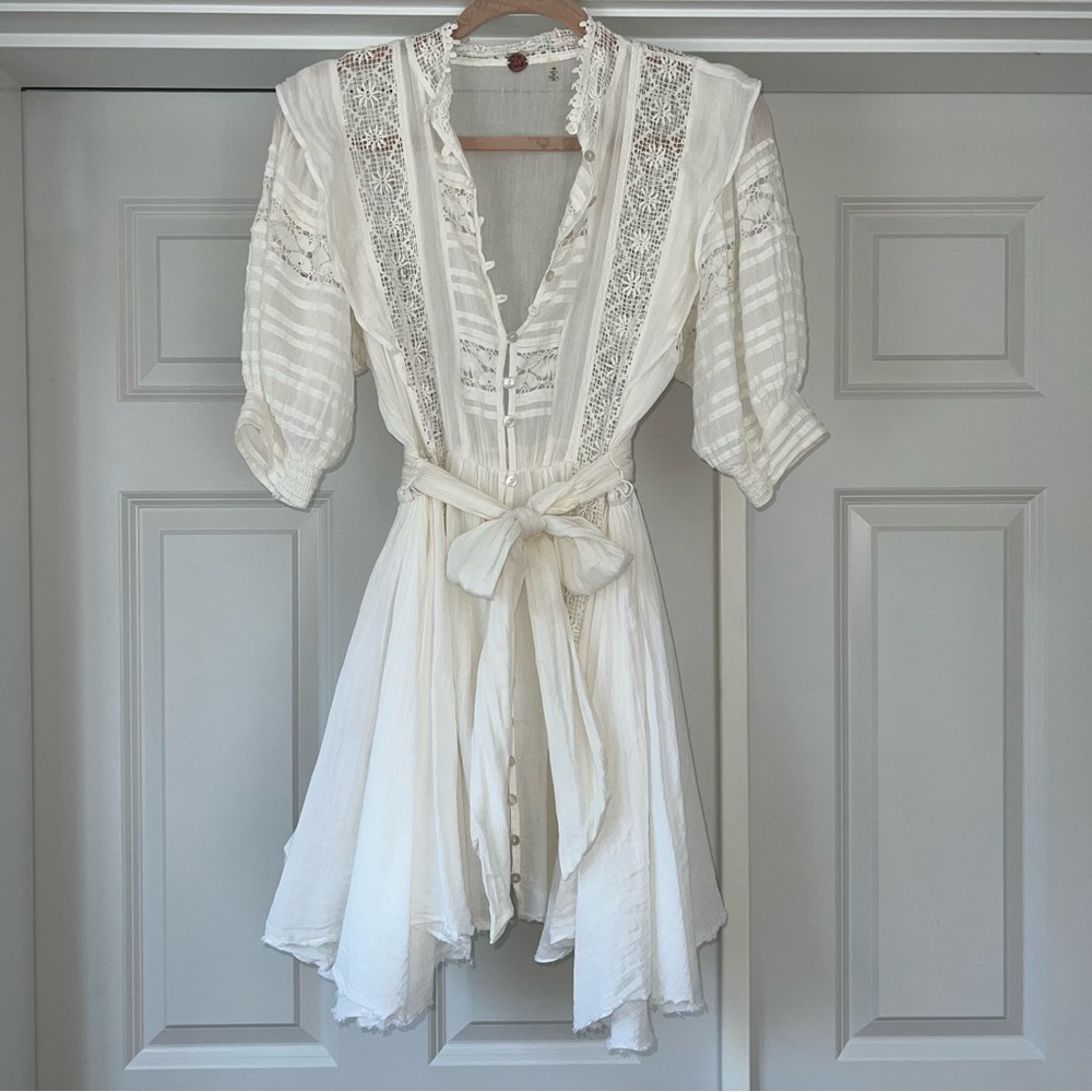 Free People white flowy dress